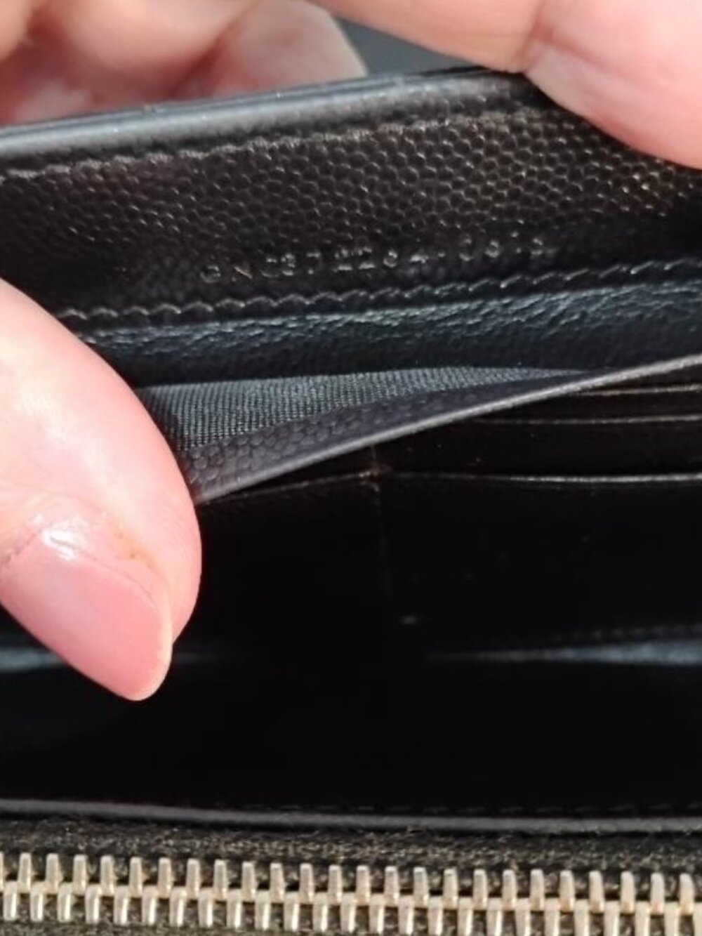 YSL Monogram Large Wallet on Chain in Grained Leather EUC - Picture 14 of 15